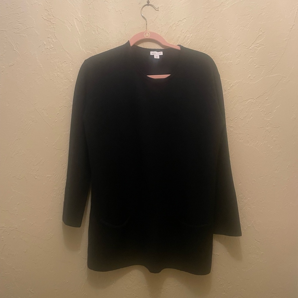 J. Jill Black Long-Sleeve Tunic Dress